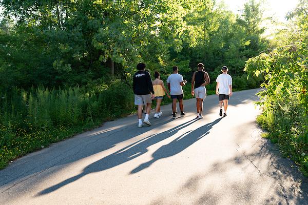 Students walking